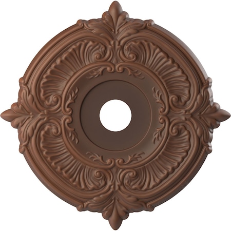 Ekena Millwork Attica PVC Medallion (Canopies up to 7 3/4"), 22"OD x 3 1/2"ID x 1"P, Universal Aged Metallic Rust CMP22ATDRU